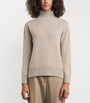 Beige Cashmere Rollneck Sweater