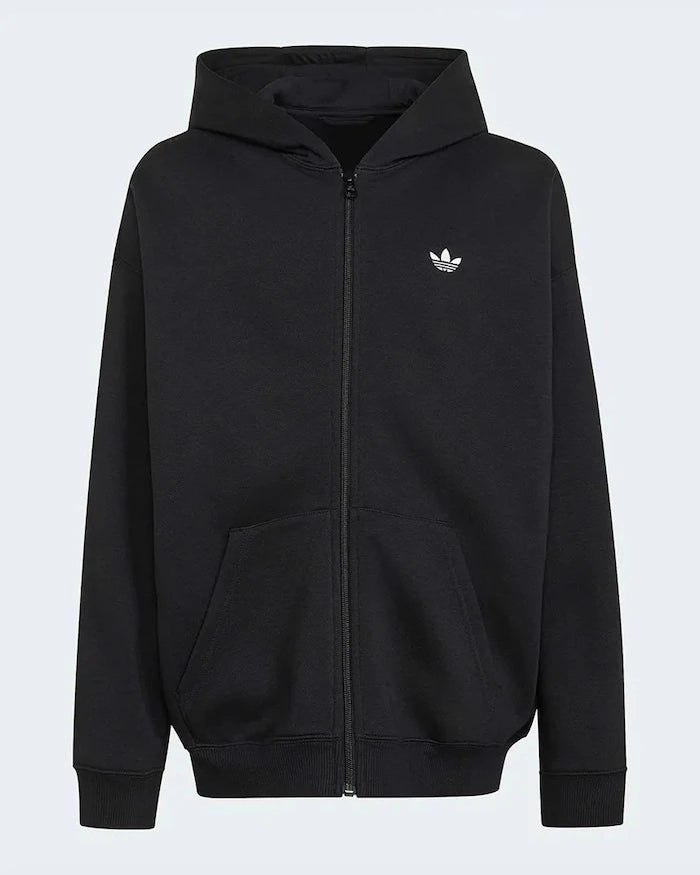 adidas Originals суичър с цип и качулка за деца с памук