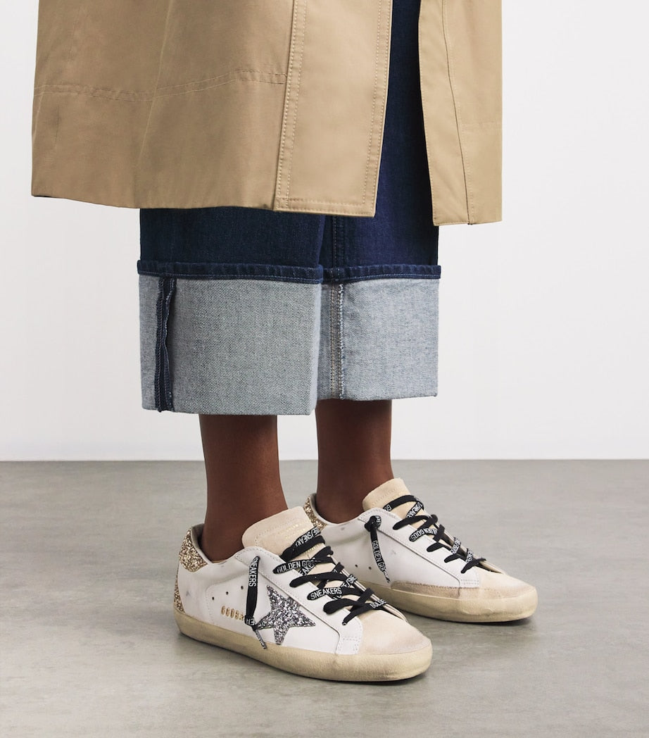 White Leather Super-Star Sneakers