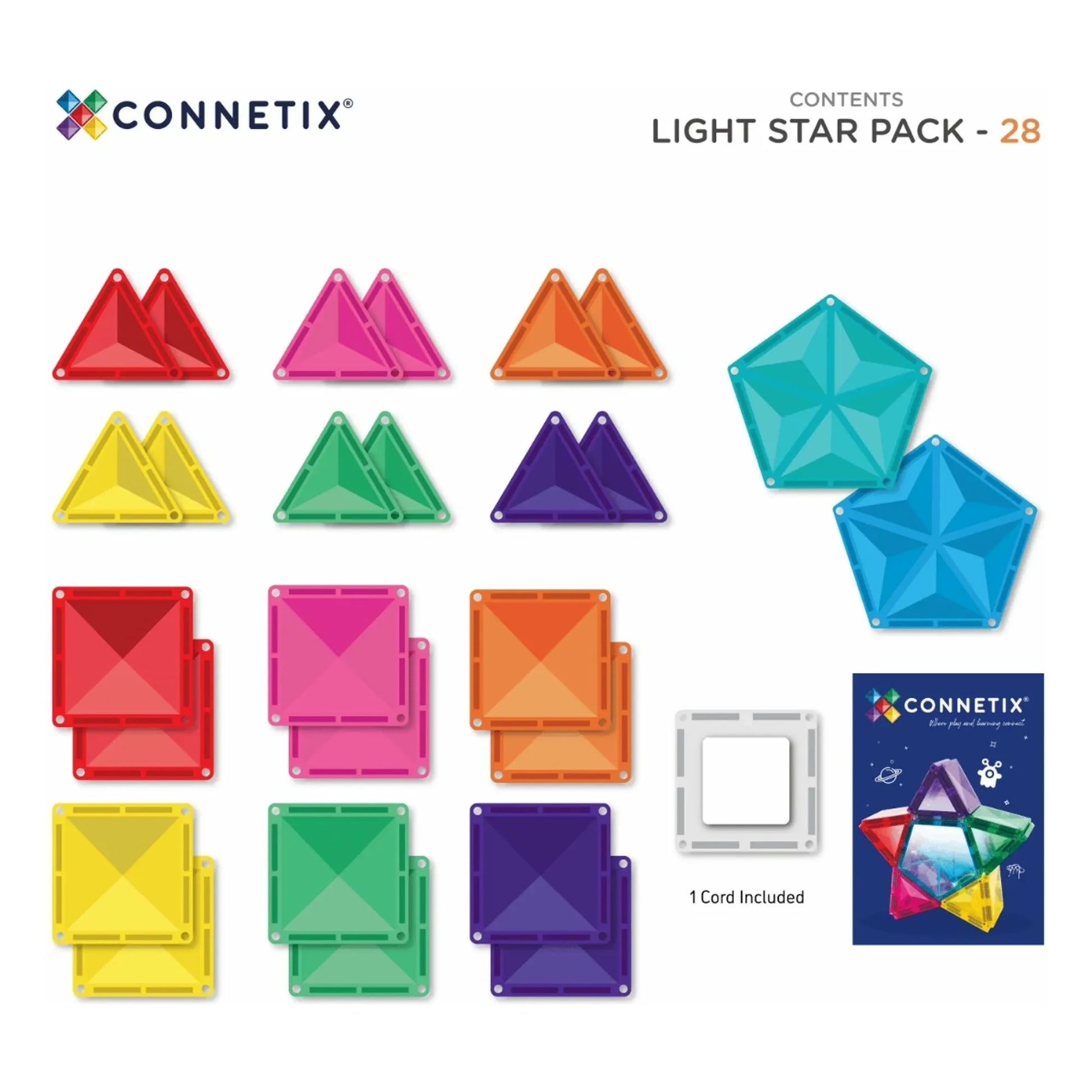Connetix - Light Star pack - 28 pieces
