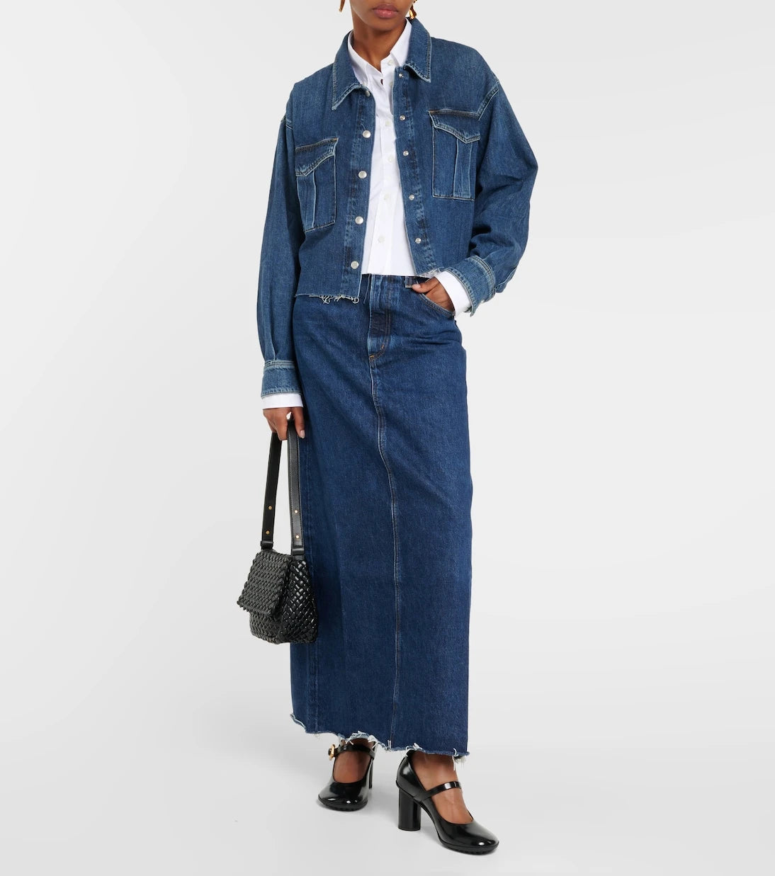 Agolde - Hilla denim maxi skirt
