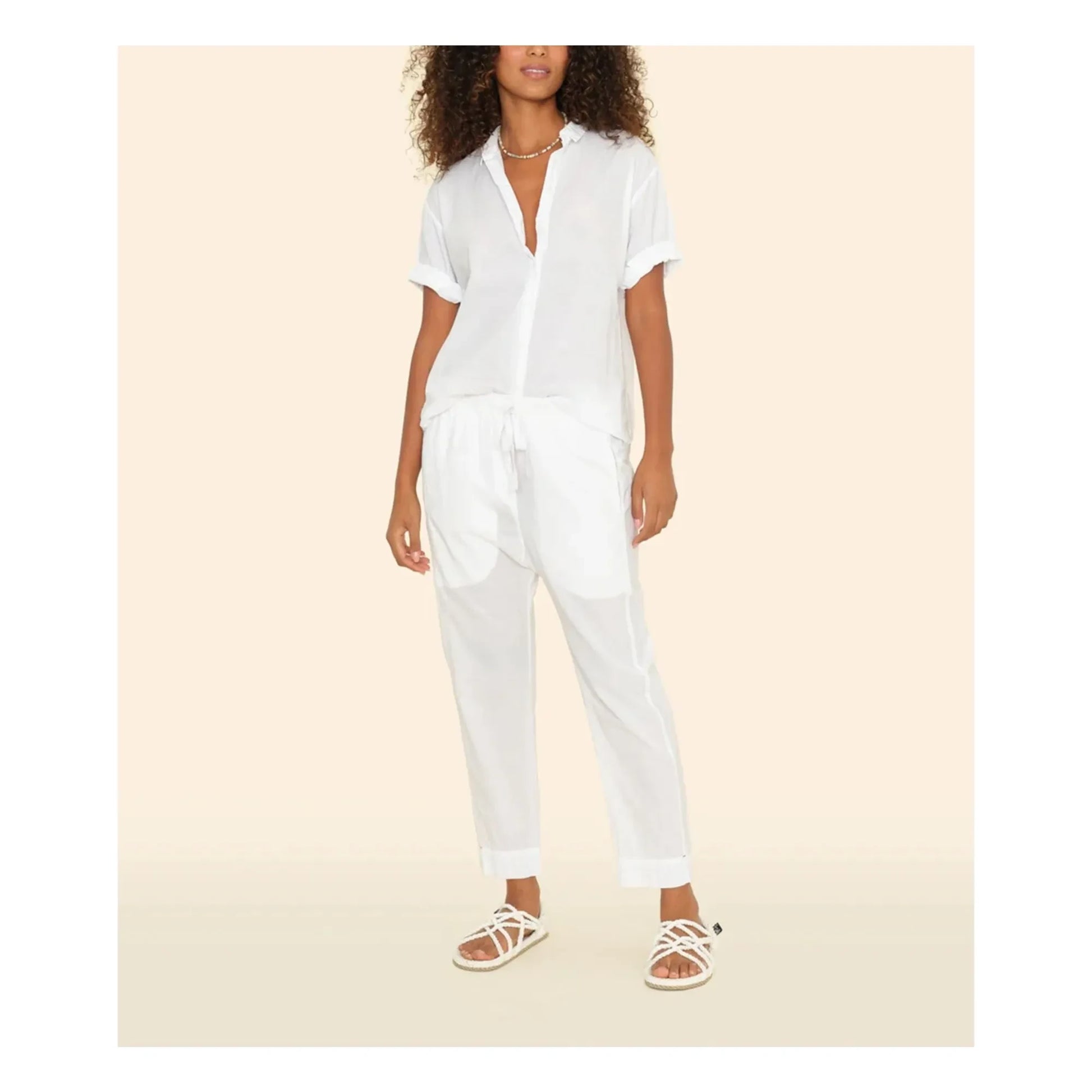 Xirena - Draper Cotton Poplin Trousers | White