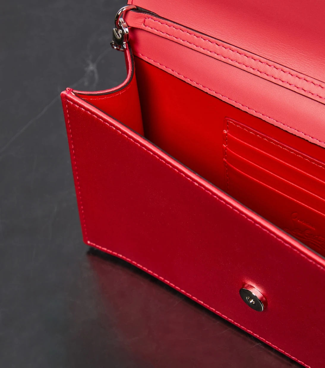 Christian Louboutin - Loubi54 silk-satin clutch