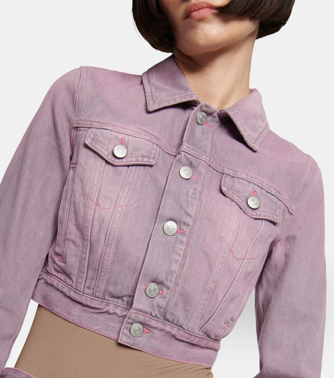 MM6 Maison Margiela - Cropped denim jacket