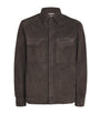 Agnona Brown Suede Overshirt