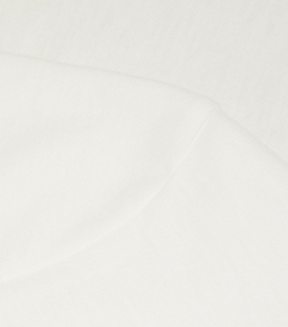 Skims White Cotton-Blend Shrunken T-Shirt