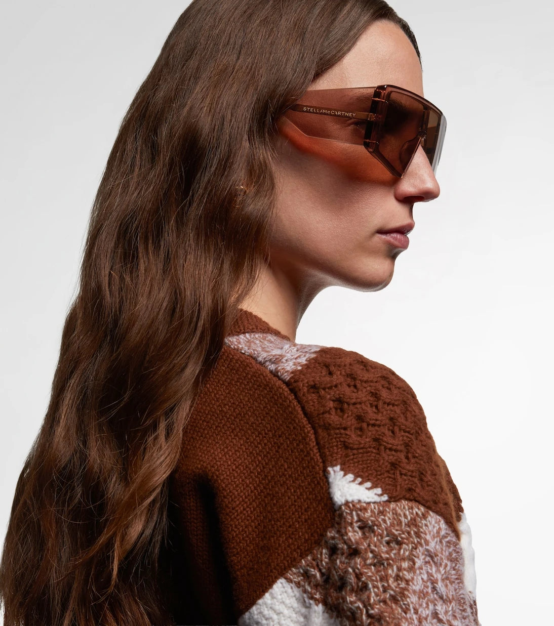 Stella McCartney - Runway düz üst güneş gözlüğü