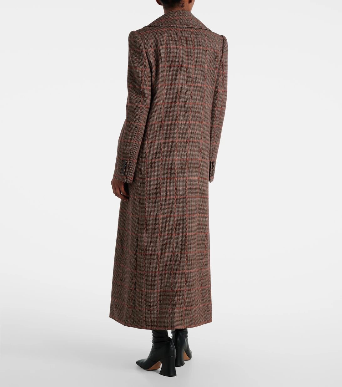 Chloé - Checked double-breasted virgin wool coat