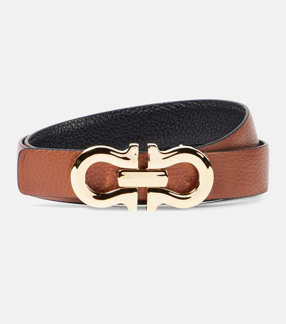 فراغامو - حزام جلد Gancini Contour