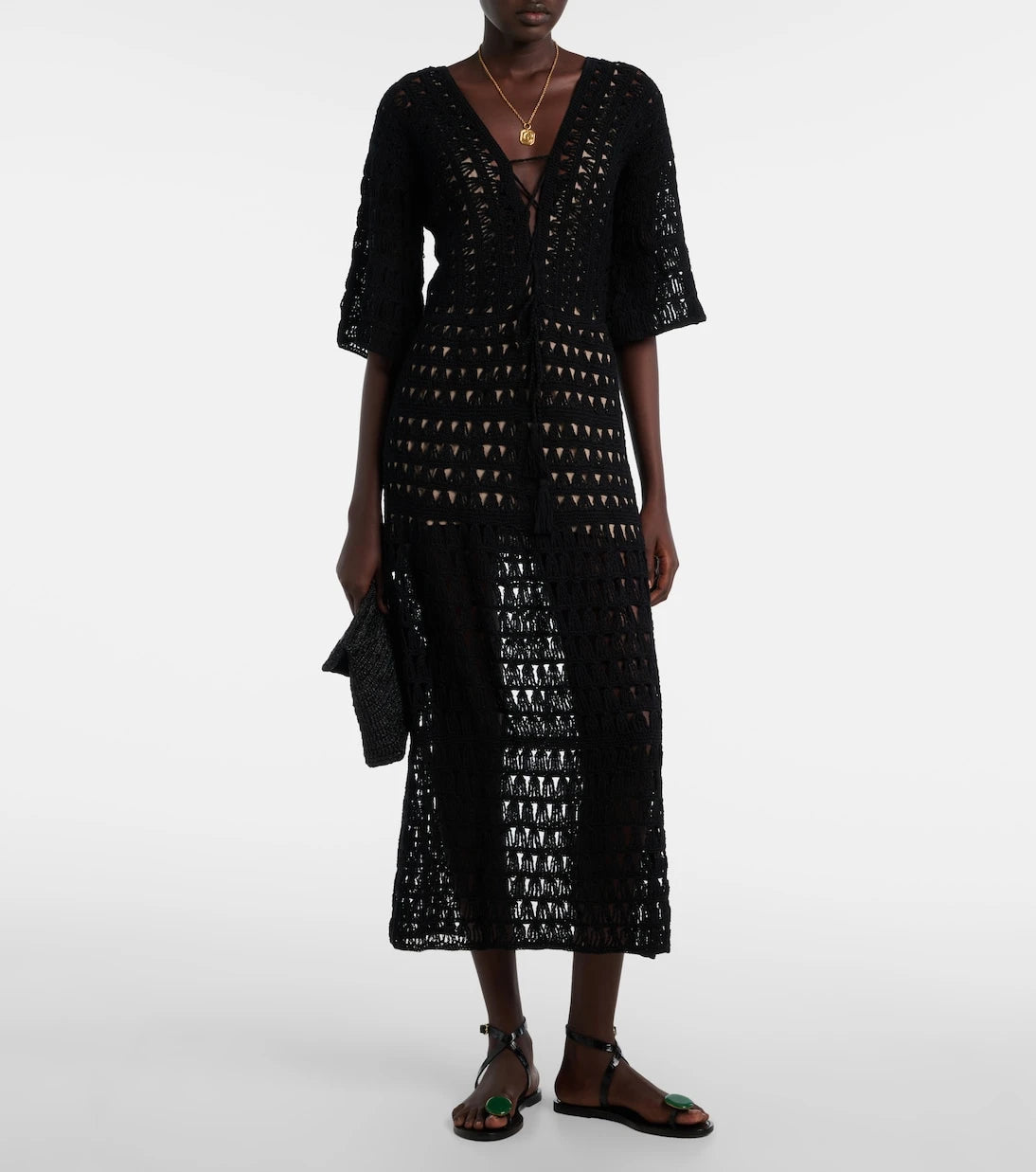 Anna Kosturova - Marissa cotton crochet maxi dress