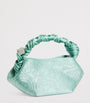 GANNI Green Mini Embellished Satin Bou Bag