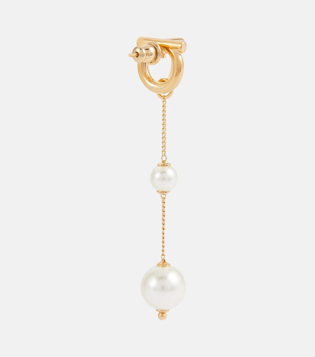 Ferragamo - Gancini faux pearl drop earrings