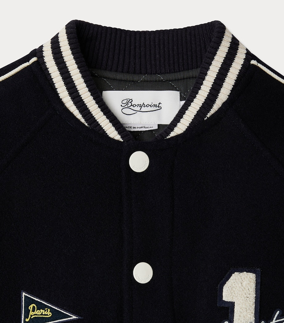 Bonpoint Virgin Wool-Blend Varsity Jacket (10-14 Years)