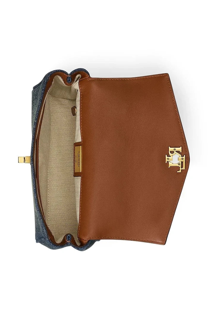 Lauren Ralph Lauren denim kadın crossbody çanta