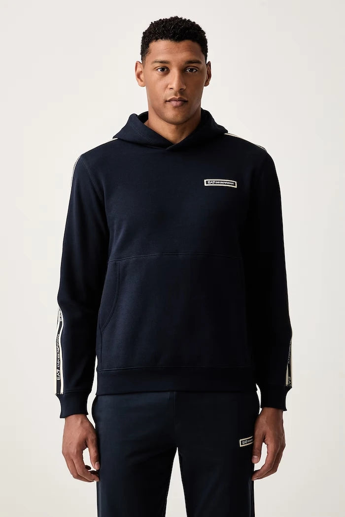EA7 Emporio Armani kapüşonlu erkek pamuklu sweatshirt