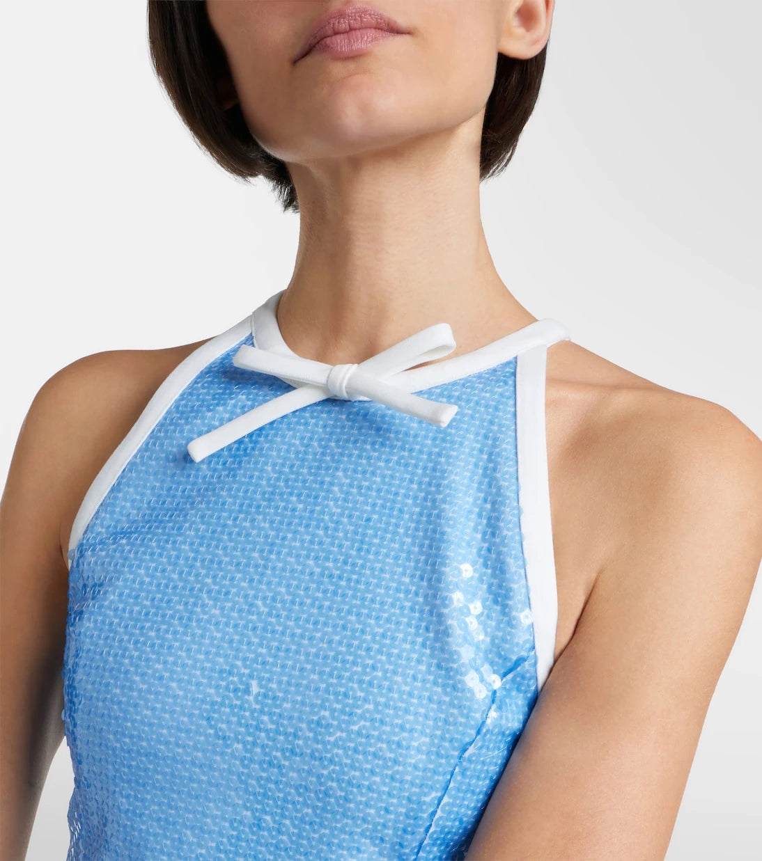 Shushu/Tong - Sequined halterneck minidress
