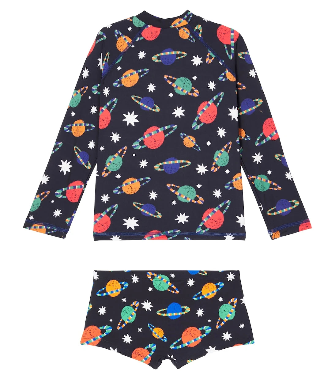 Fábula - Printed rashguard top and swim trunks set