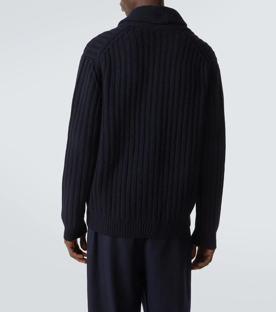 Allude - Ribbed-knit wool and cashmere cardigan