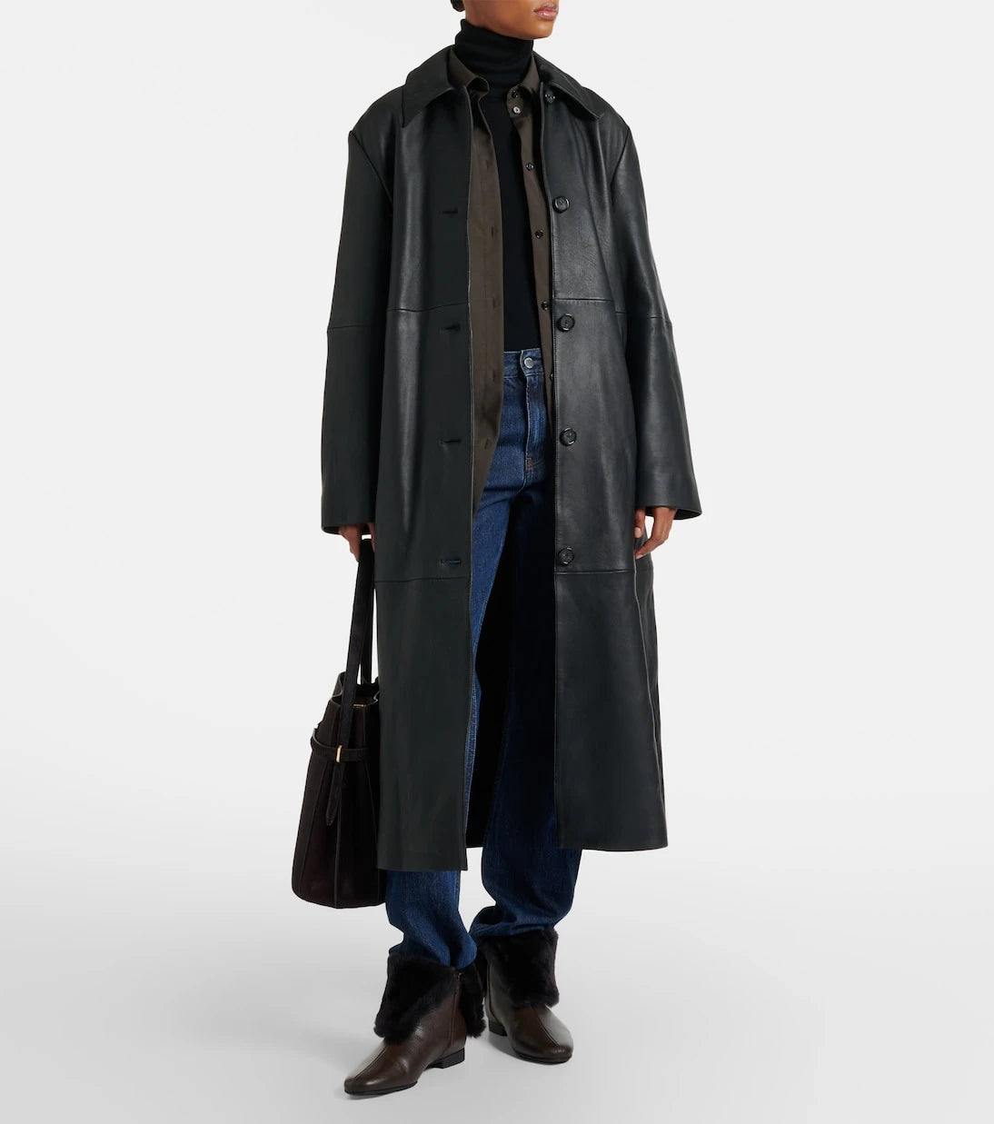 Toteme - Shearling-lined leather ankle boots