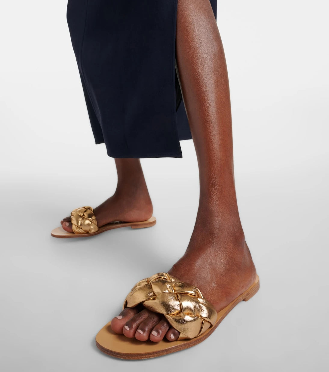 Souliers Martinez - Pelota braided leather slides