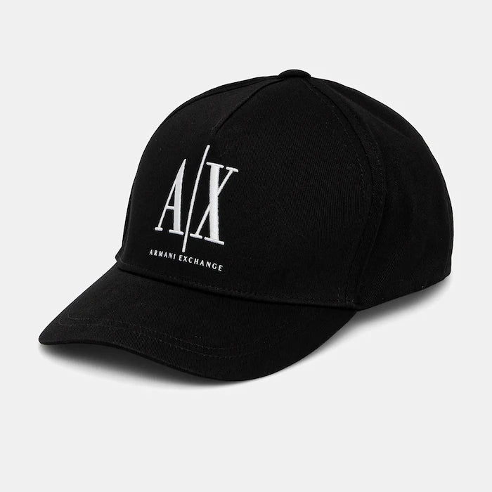 Памучна шапка с козирка Armani Exchange