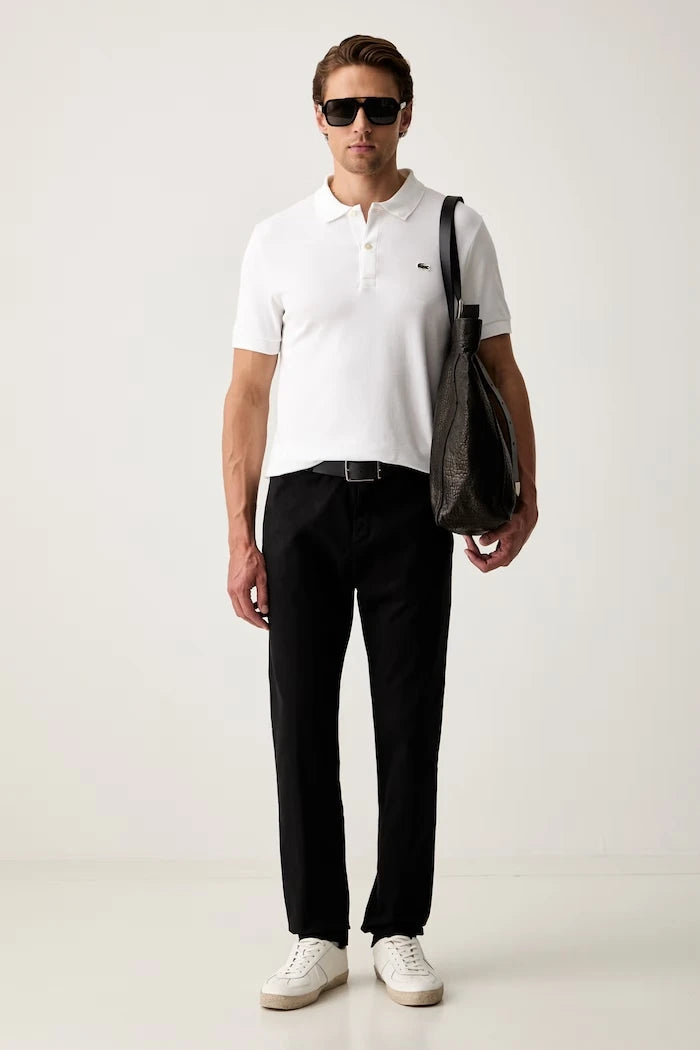 Lacoste тениска с яка мъжка от памук