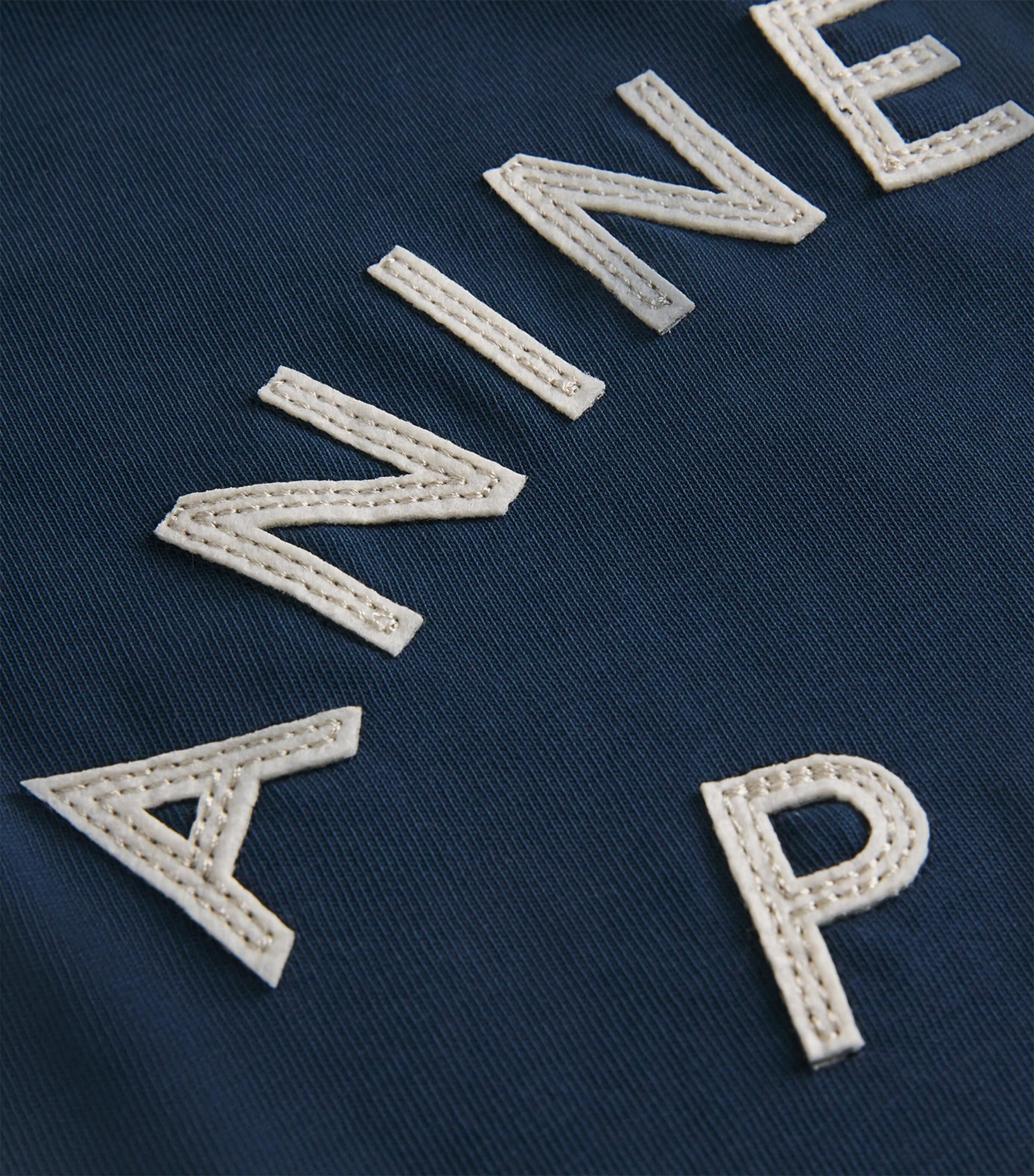 Blue Cotton Monogram T-Shirt