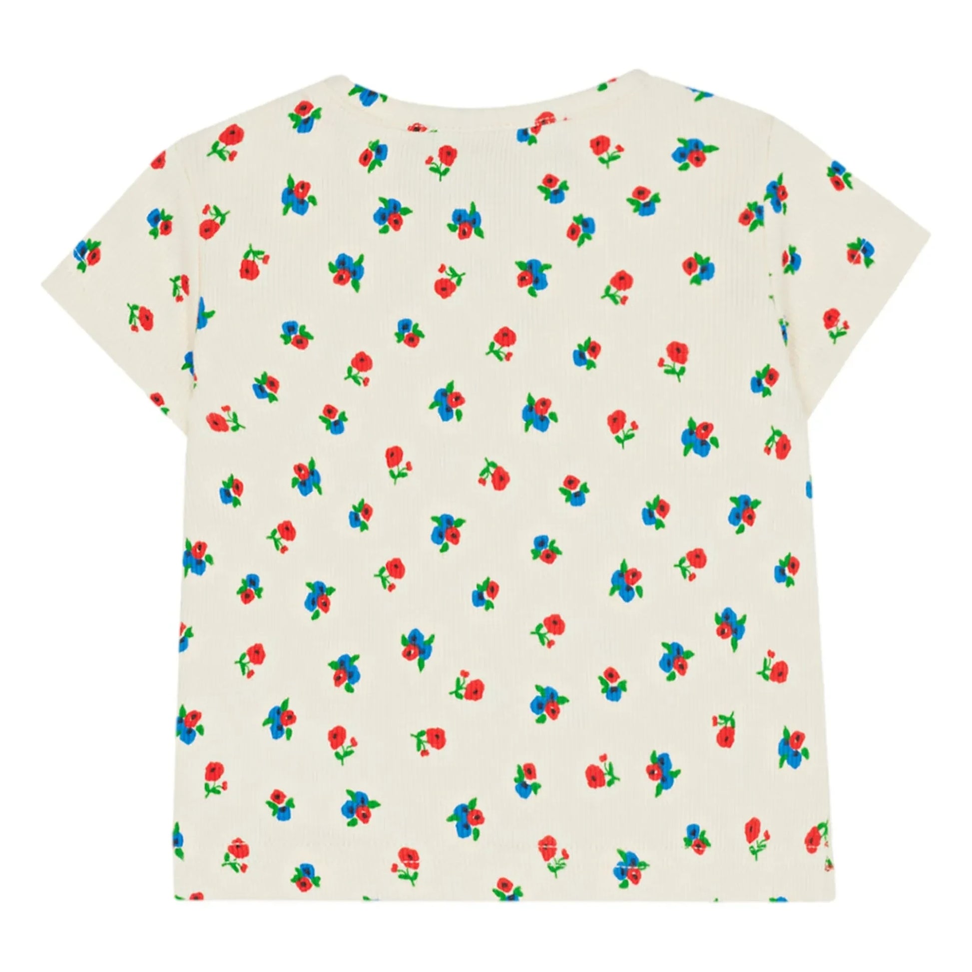The Campamento - Floral ribbed T-shirt | Ecru