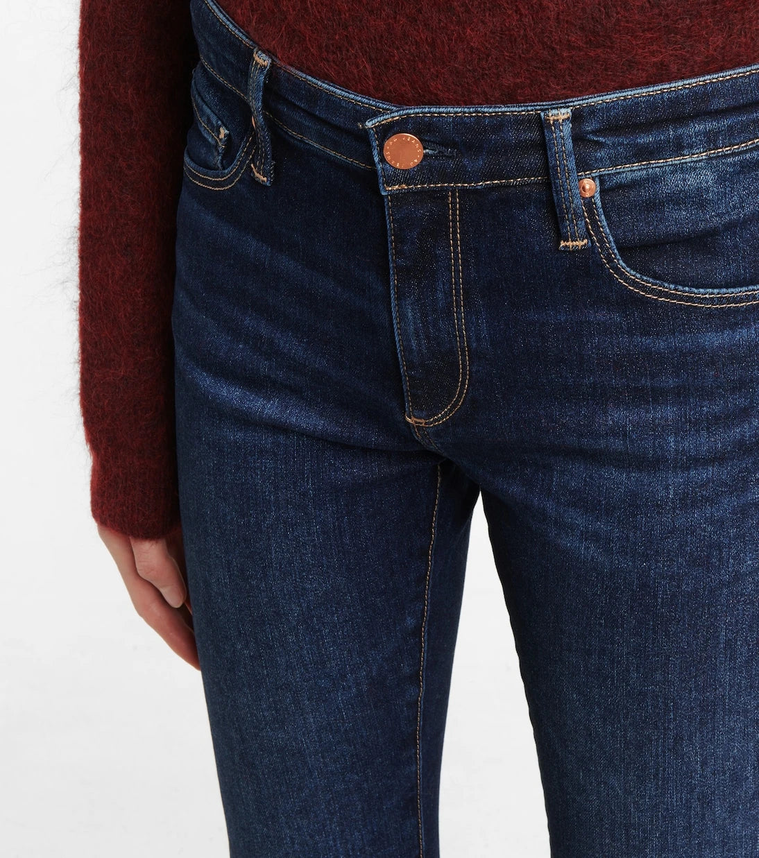 AG Jeans - بنطال جينز فاره عالي الخصر بقصّة سكيني