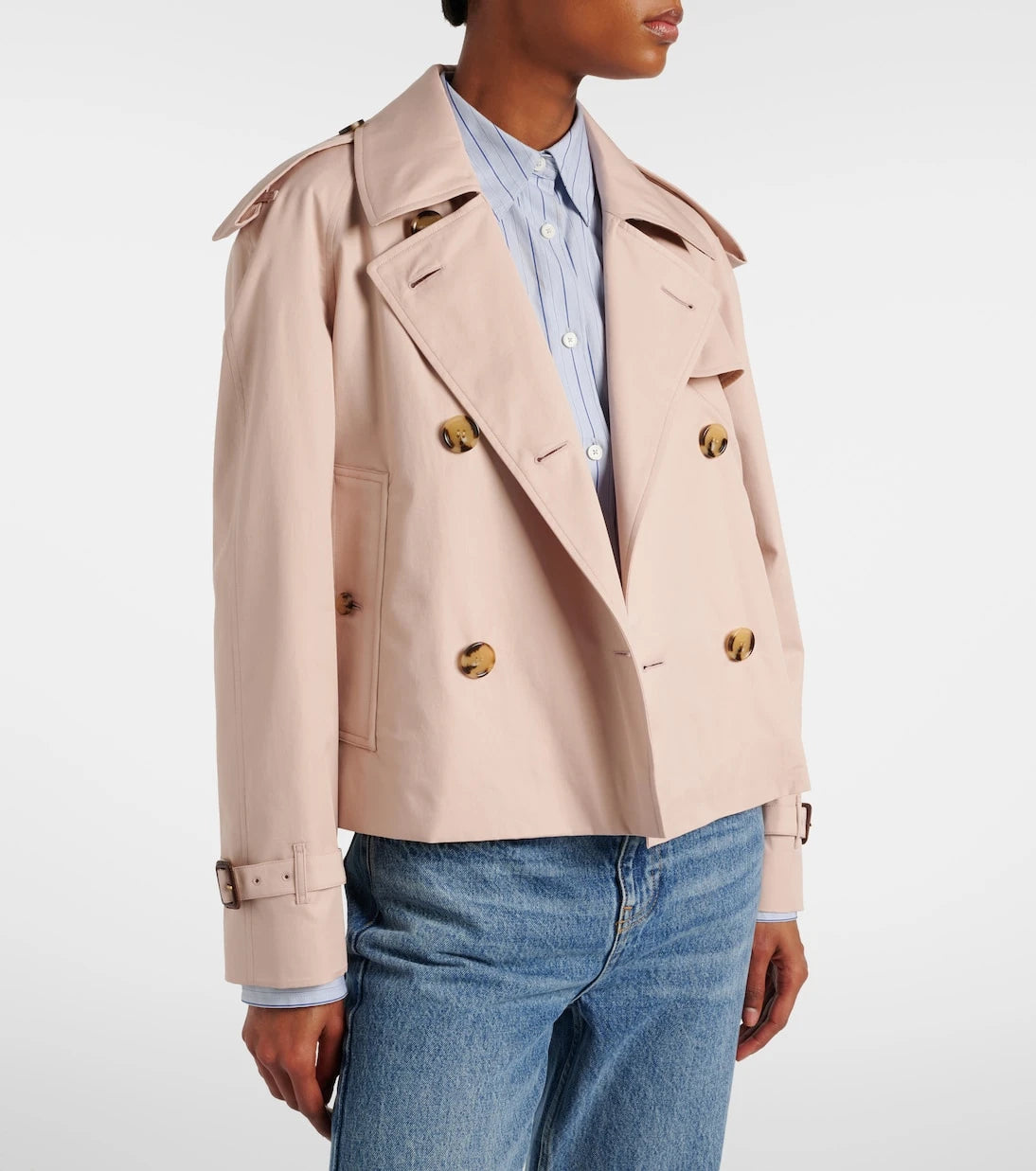 Burberry - Cropped cotton gabardine trench coat