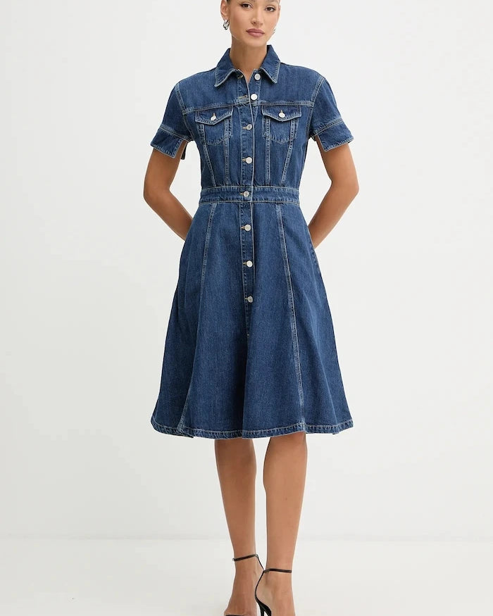Дънкова рокля Karl Lagerfeld FASHION DENIM