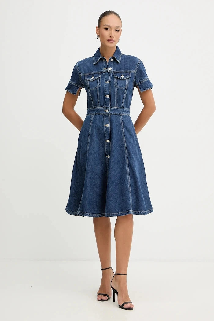 Дънкова рокля Karl Lagerfeld FASHION DENIM