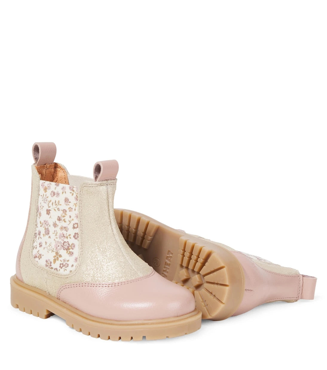 Wheat - Kana floral leather Chelsea boots