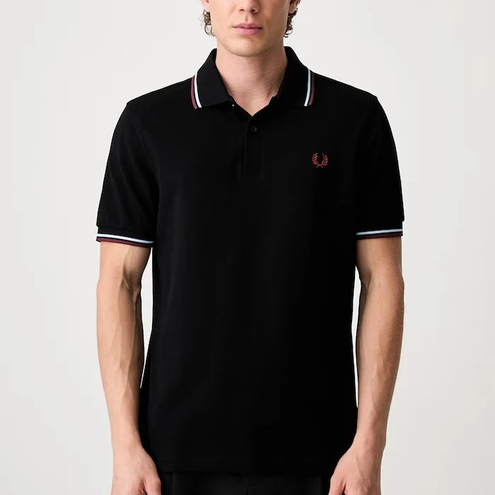 Fred Perry тениска с яка мъжка от памук