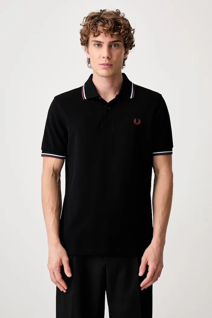 Fred Perry тениска с яка мъжка от памук