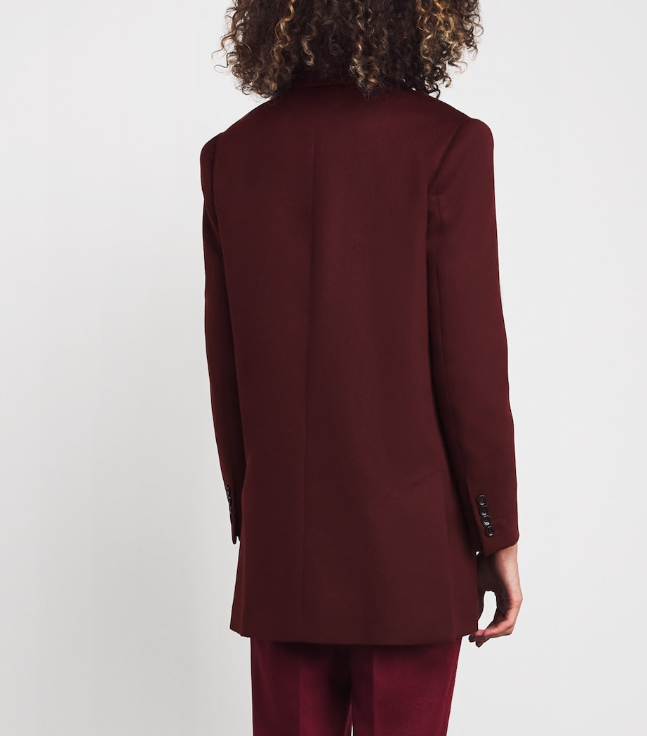 Red Camelwool Single-Breasted Blazer