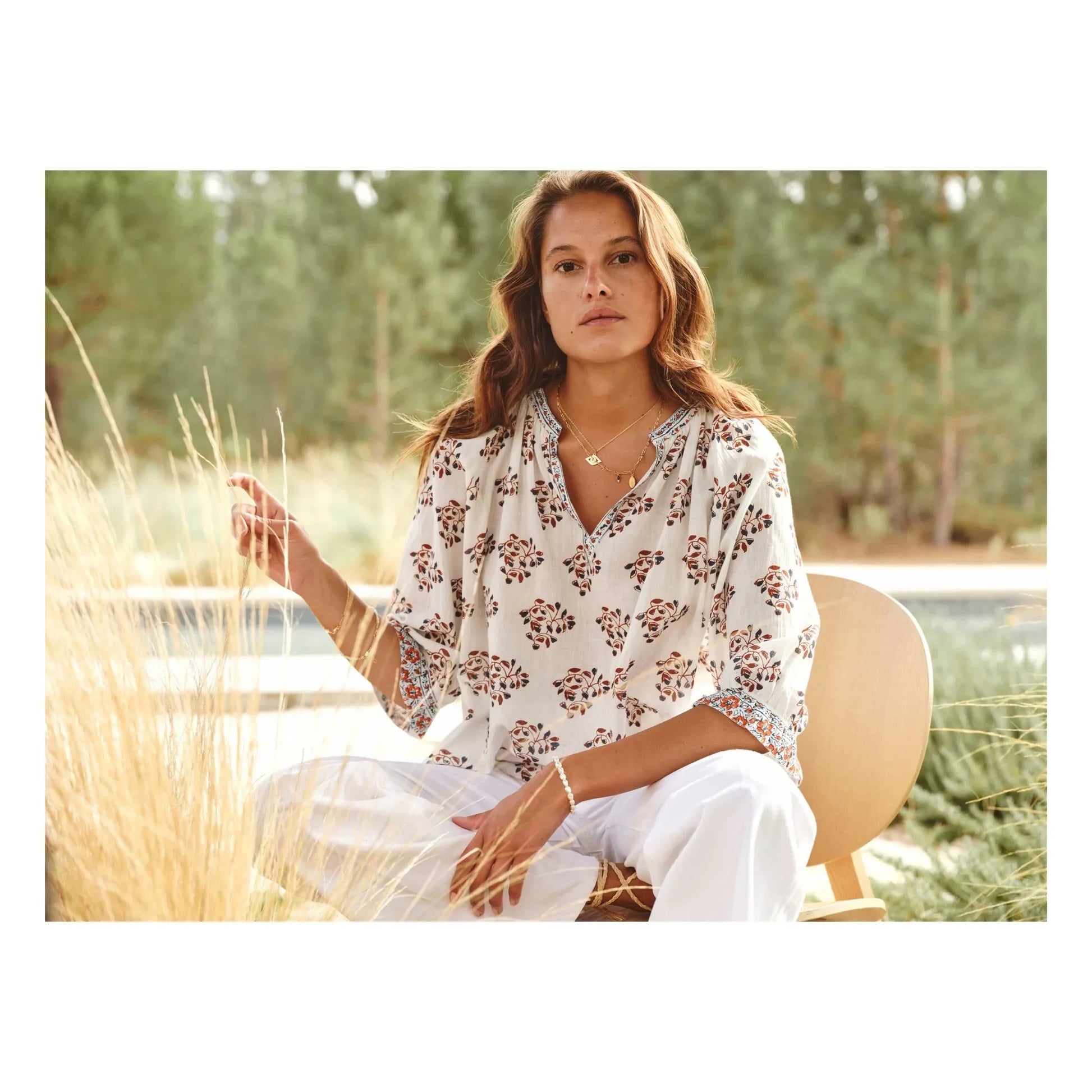 M.A.B.E. - Stella Cotton blouse | Ecru