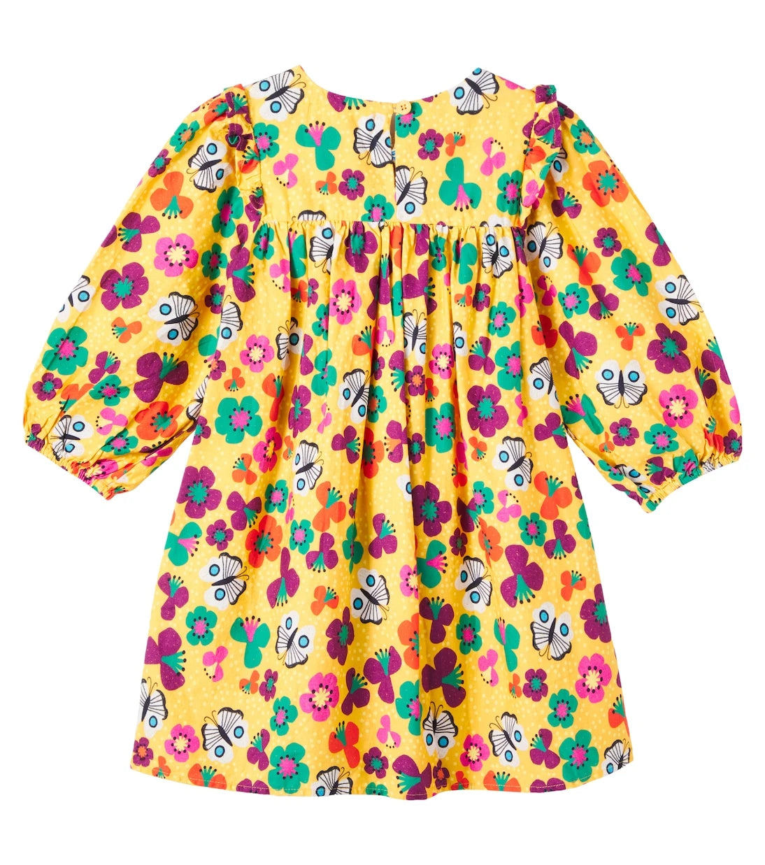 Fábula - Printed ruffle-trimmed cotton dress