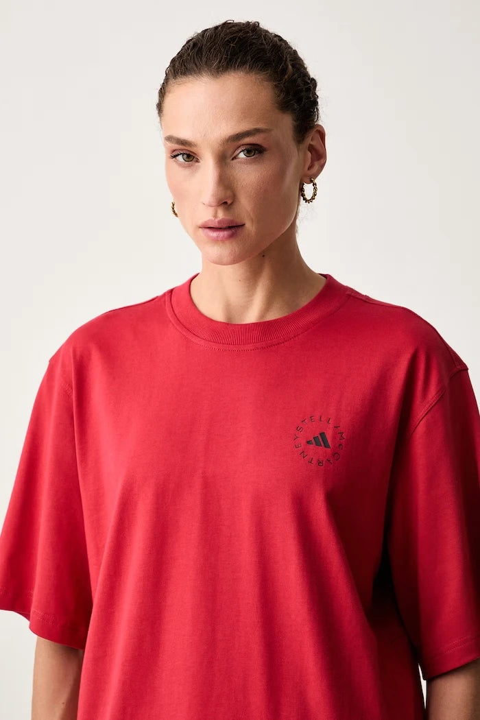 adidas by Stella McCartney kadın pamuklu oversized tişört