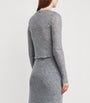 MAX&Co. Grey Long-Sleeve Crop Top