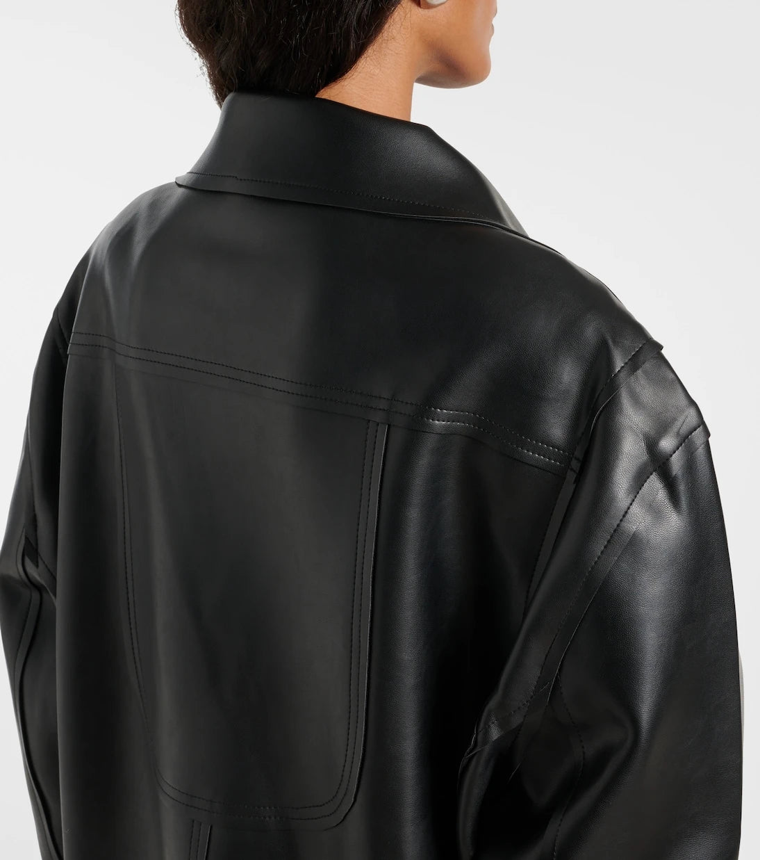 Norma Kamali - Oversized faux leather jacket