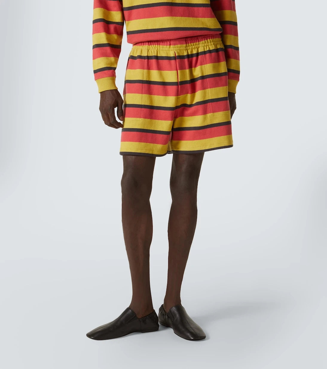 Bode - Rec striped cotton jersey shorts