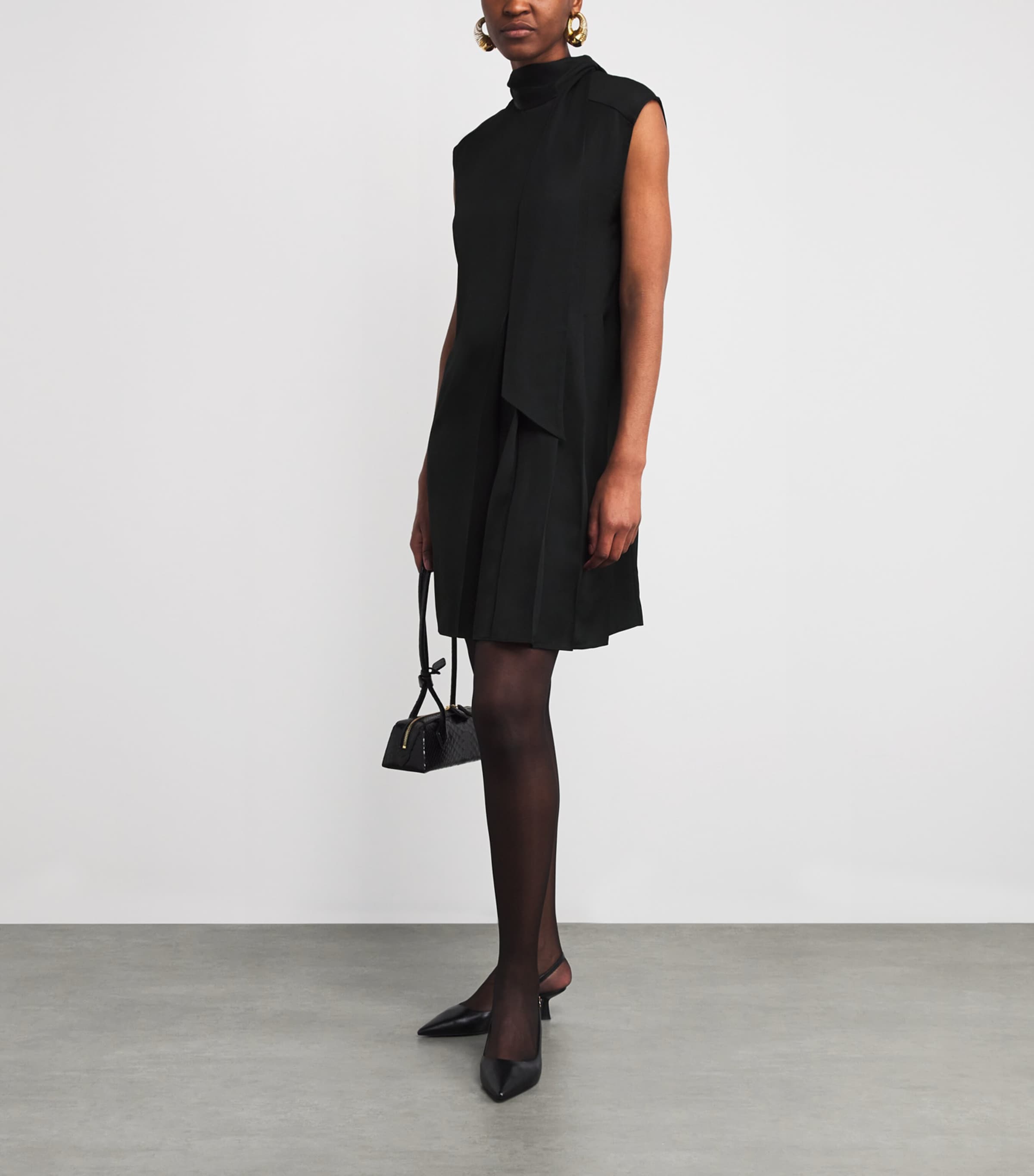 Joseph Black Light Crepe Sandy Mini Dress