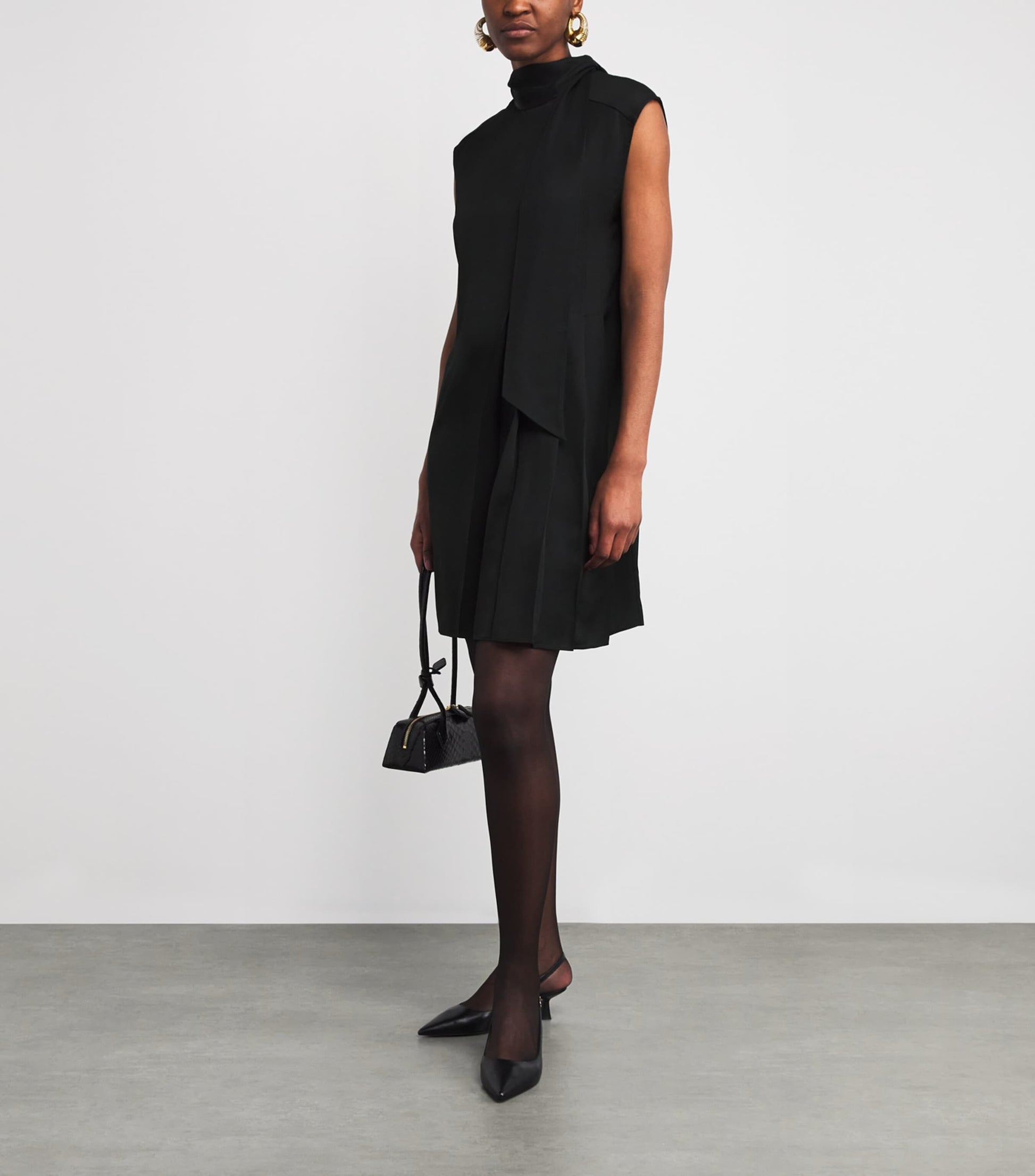 Joseph Black Light Crepe Sandy Mini Dress