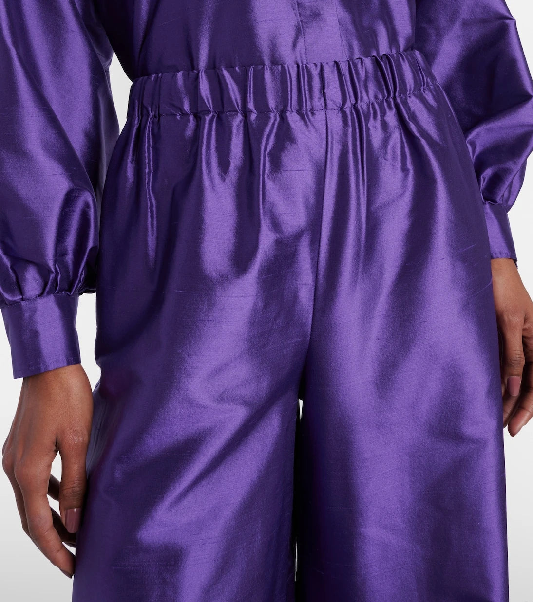 Max Mara - Avio high-rise silk satin wide-leg pants