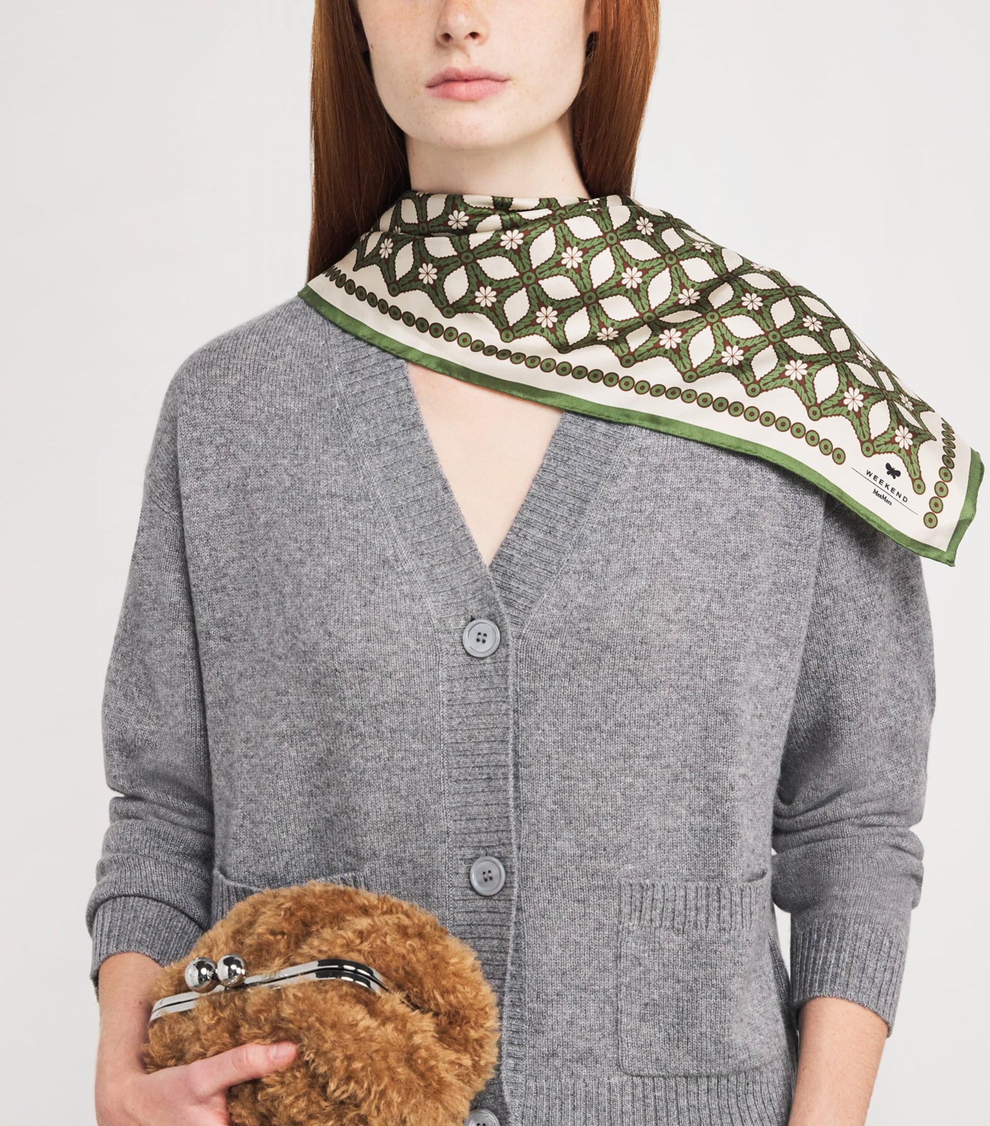 Grey Virgin Wool Cardigan