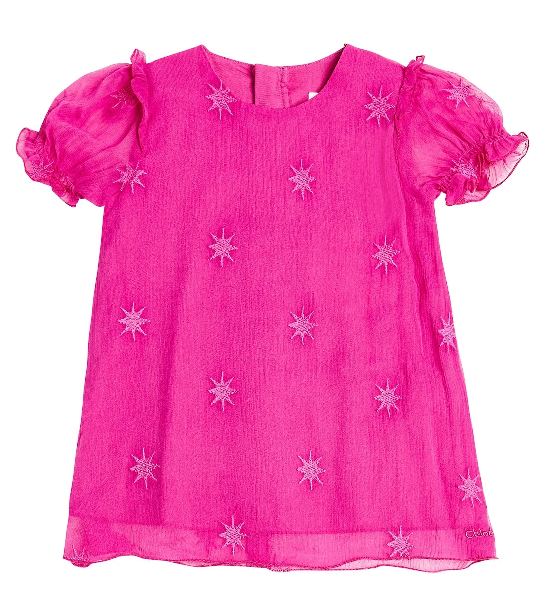 Chloé Kids - Baby short-sleeve silk dress