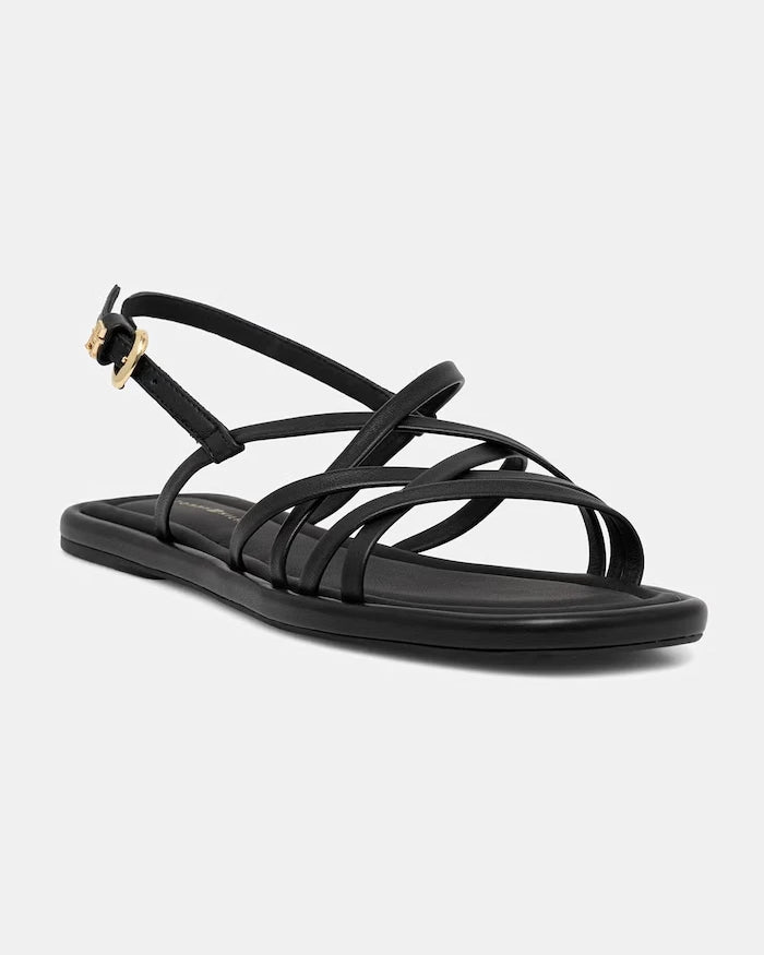 Tommy Hilfiger Kadın Deri Sandalet FLAT STRAPPY SANDAL LTH