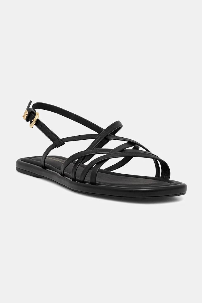 Tommy Hilfiger Kadın Deri Sandalet FLAT STRAPPY SANDAL LTH