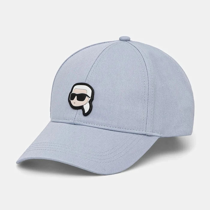 Памучна шапка с козирка Karl Lagerfeld